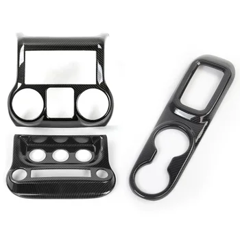 

Car Center Control Panel Air Conditioning Switch Gear Shift Panel & Water Cup Holder Cover Decoration Frame Trim for Jeep Wrangl
