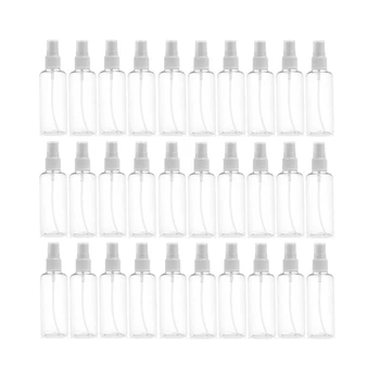 

30Pcs Transparent Empty Spray Bottles 100Ml Plastic Mini Refillable Container Empty Cosmetic Containers