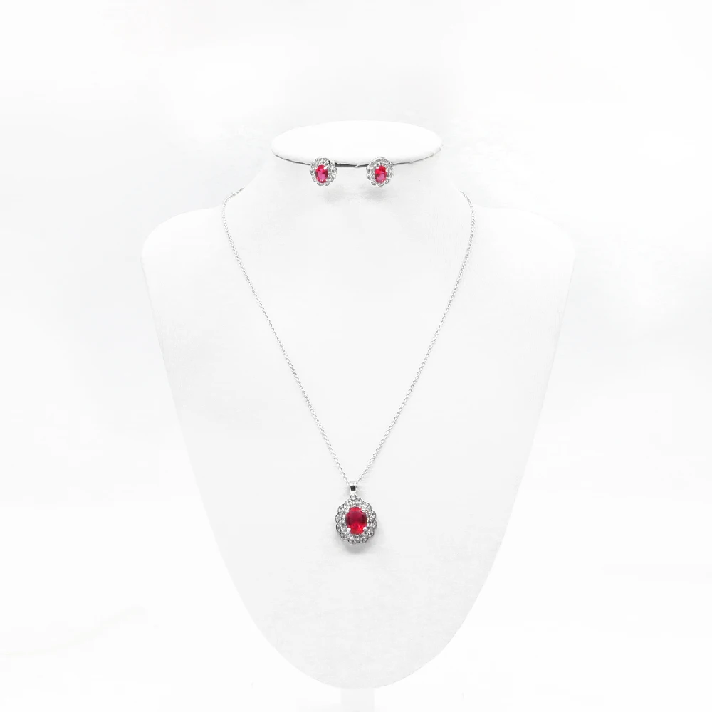 

Water Drop Crystal Earrings Necklace Set Cascading Round Classic Design Elegant Women High Quality Crystal Jewelry Set for Women