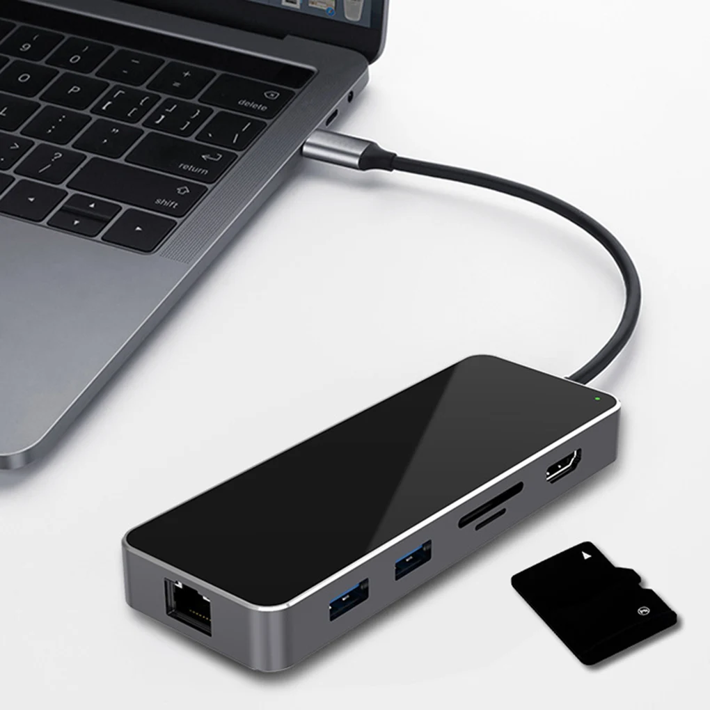 Адаптер 11 в 1 USB C концентратор type-C адаптер для ноутбука USB 3,0 HD док-станция алюминиевый корпус usb-хаб