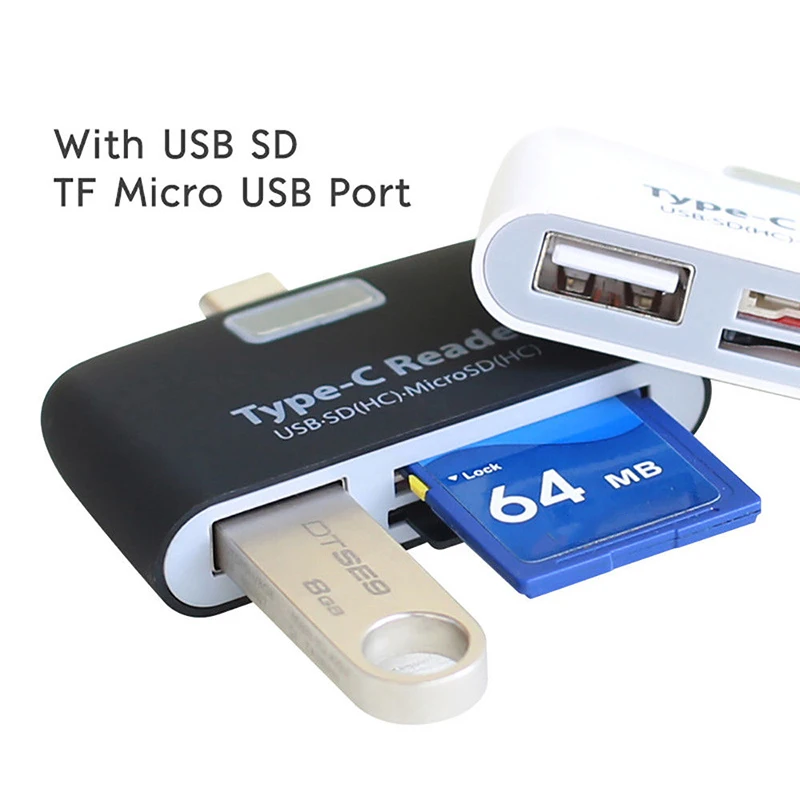 Micro SD кард-ридер USB C 3,1 type C к USB 3,0 OTG концентратор адаптер