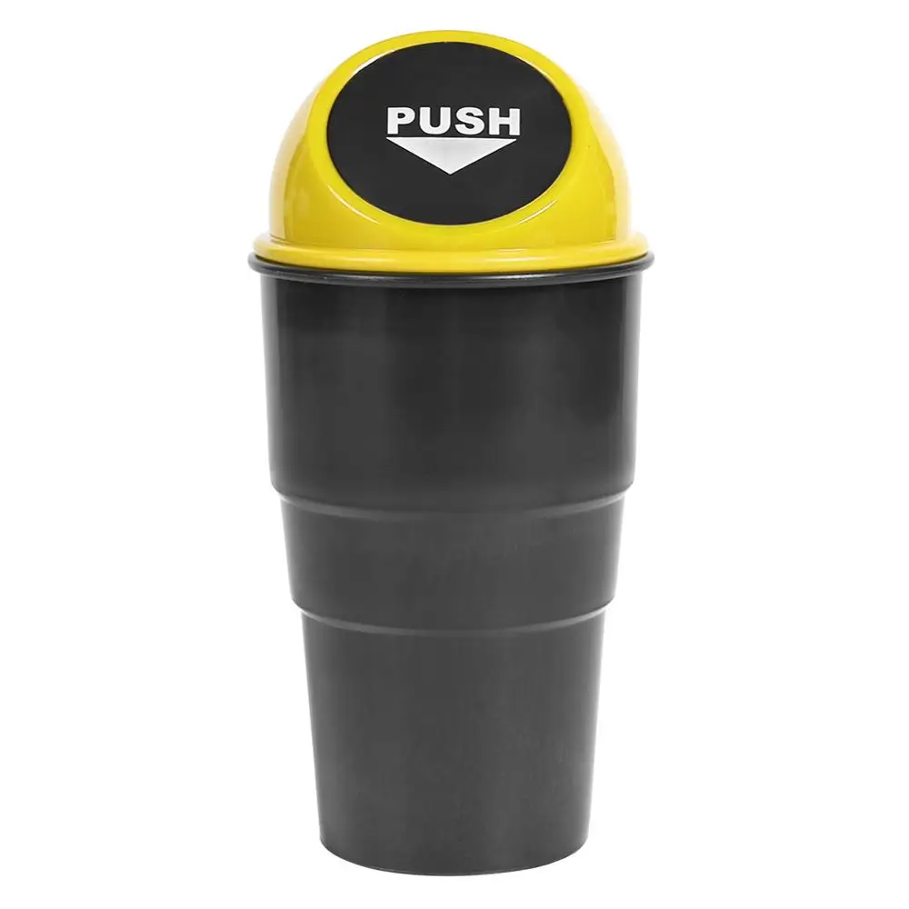 Car Mini Garbage Can Auto Creative Trash Can Vehicle Dust Holder Bin Box 5 Colors - Color Name: Yellow