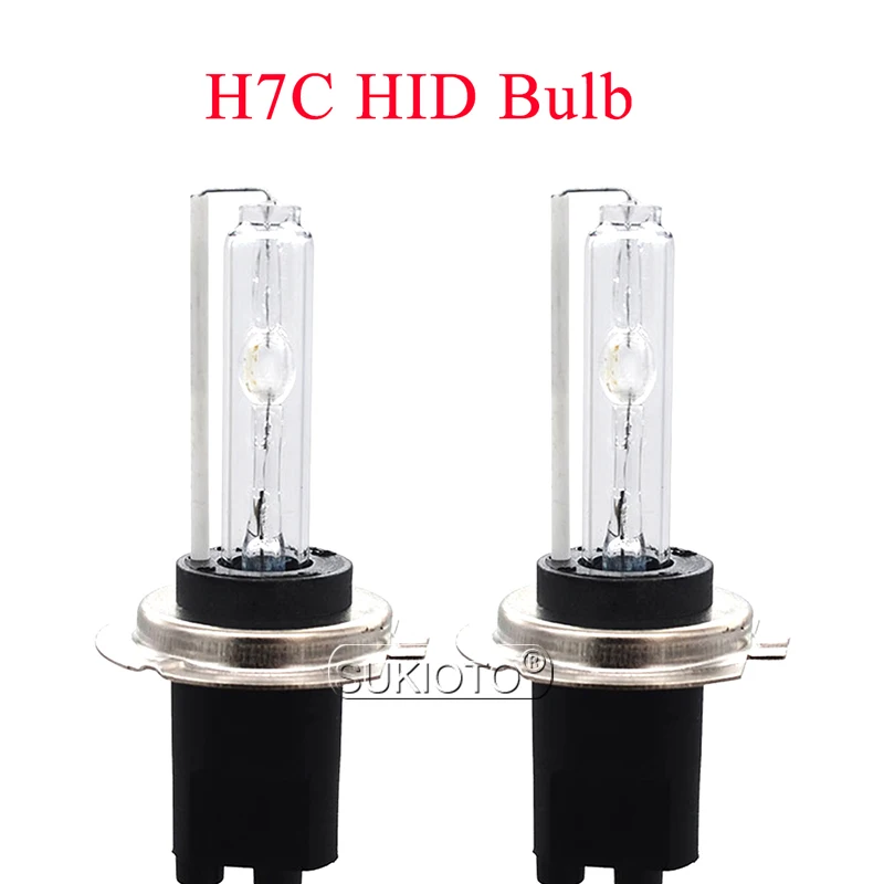 SUKIOTO Premium 12V Metal Base 35W H7C 4300K 5000K 8000K HID Xenon Bulb Lamps 55W H7 H7C 6000K Short Tube Car Accessory Light (3)