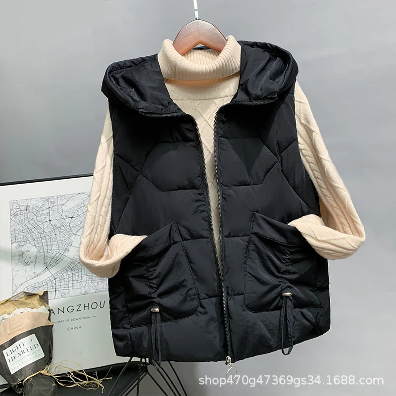 

Waistcoat Women's Autumn And Winter Short Korean-style Students 2019 New Style down Cotton Versatile Cotton-padded Clothes Vest