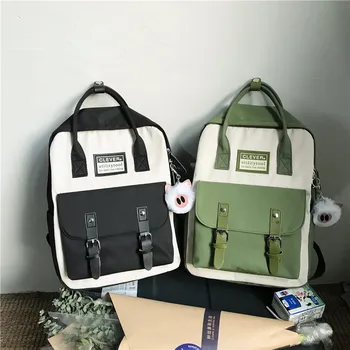 

Summer Women's backpack Multicolor nylon cloth Large-capacity student school bag handbag Refreshing All-match traveling backpack