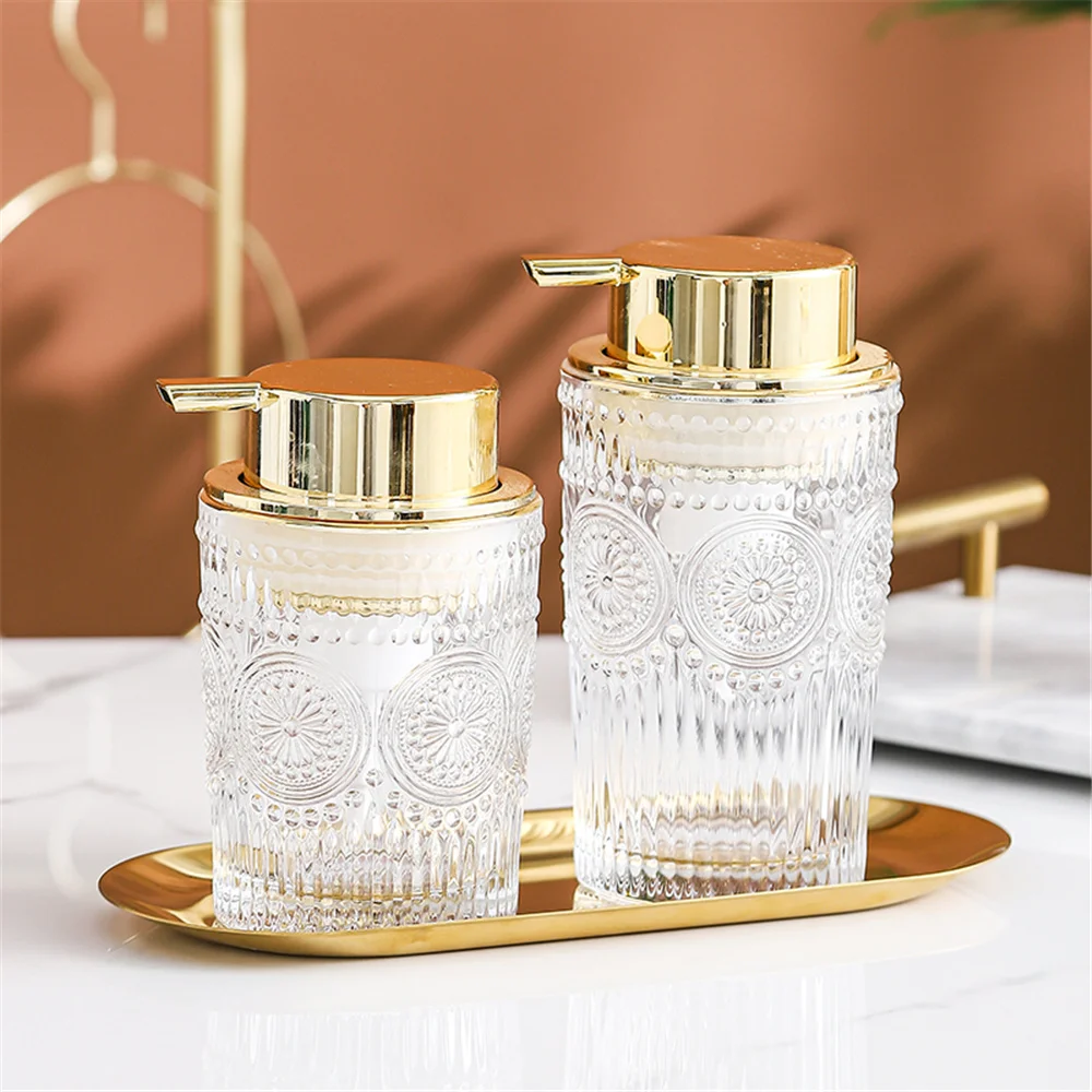 Foaming Glass Soap Dispenser Bathroom Mousse Foam Empty Refill Sub-Bottling Hand Sanitizer Shampoo 300ml 400ml