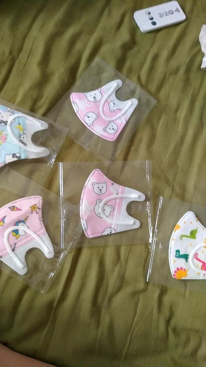 0-3 years old individually wrapped baby mask cartoon pattern pink blue animal 3D protective stereo newborn Facial lovely Niño 4