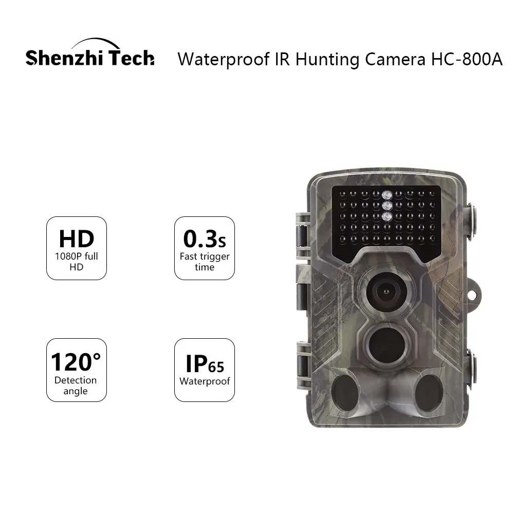 

Waterproof Hunting Trail Camera 16MP IR Night Vision IP65 Photo Traps 0.3s Wildlife Camera 1080P