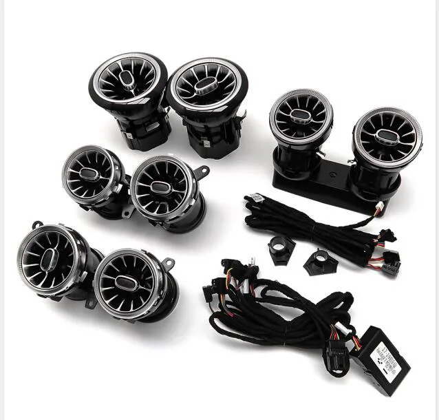 

Suitable for Mercedes-Benz front+rear Turbine Luminous Air Outlet A/C/E/GLC Class 64-color Turbine Air Outlet x253w205w213w177