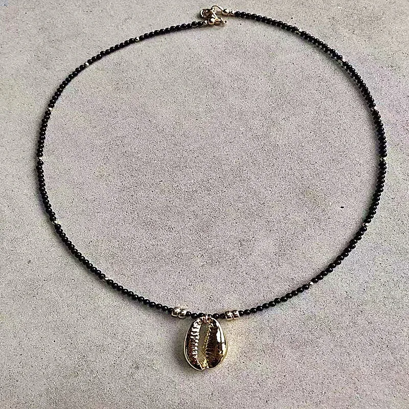 Богемное ожерелье с подвеской в виде раковины puka, колье, boho jewelrycollares largos, пресноводные жемчужные бусы, многослойное женское ожерелье, новинка - Окраска металла: 3