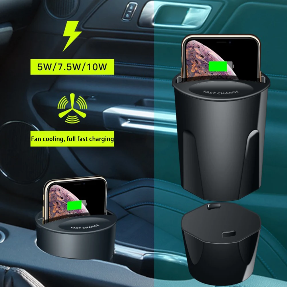 10 Вт автомобильное зарядное устройство держатель с USB зарядное устройство для мобильного телефона автомобильное беспроводное зарядное устройство чашка для iphoneexs MAX/XR/X/8 Galaxy S9/S8/S7/S6/Note8