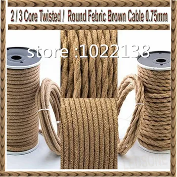 

3m 5m 10m 2 Core/3 Core 0.75mm2 Vintage Hemp Rope Twisted Cable Retro Lamp Cord Braided Electrical Wire For DIY Lights