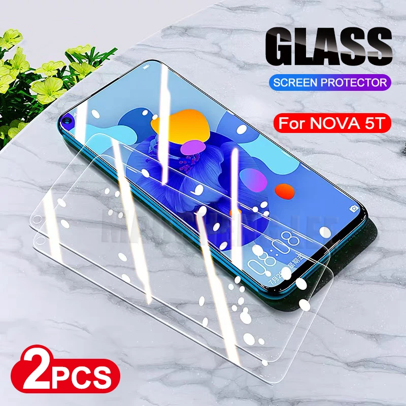 

2pcs/lot Tempered Glass For Huawei NOVA 5T nova 5t Screen Protector 9H Anti Bluray Glass For Nova 5t Protective Glass Film