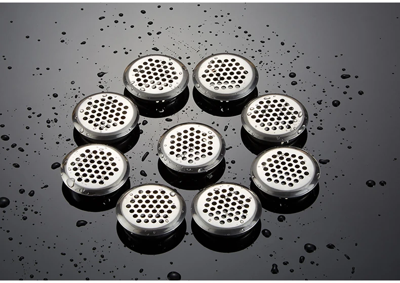 60Pcs/Lot Ventilator Grille  round stainless steel Air Vent Ventilator Grille For Closet Shoe Cabinet
