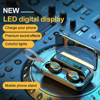 

tws wireless headsets Bluetooth 5.0 earphones HiFi earphones LED display with microphone