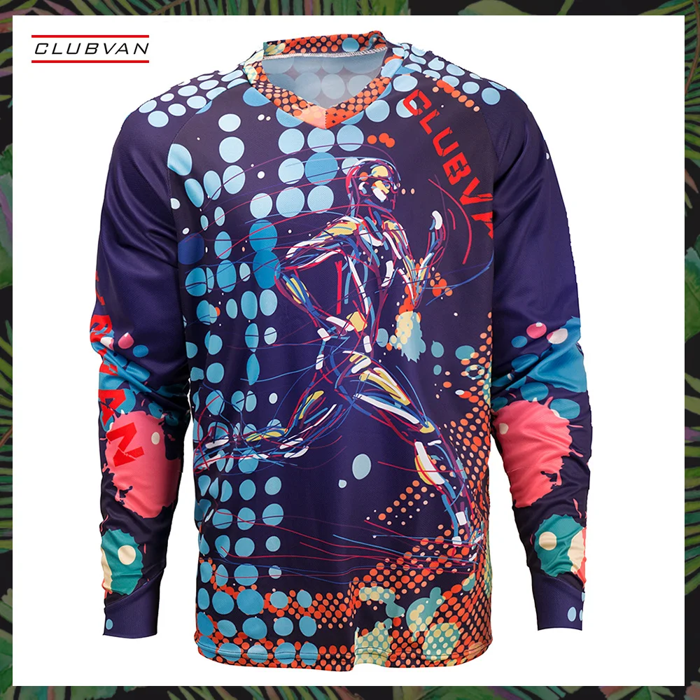 Новые красочные MTB мотоциклетные майки мужские DH Горные Джерси Велосипед Велоспорт майки мотокросс рубашка одежда на заказ# S3 - Цвет: 5