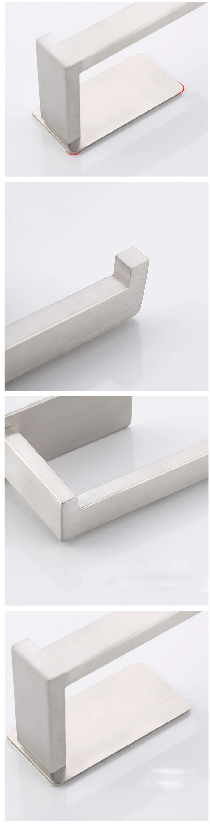 1PCS Bathroom Toilet Roll Paper Holder Towel Rack Cabinet Door Hook Self Adhesive Stainless Steel Kitchen Tissue Hanging Holder
