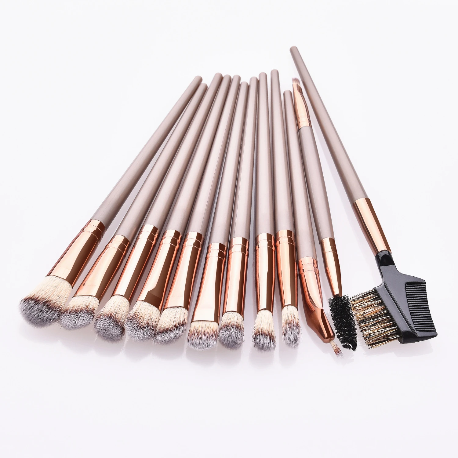 10pcs-78 opp bag 15/12/5/3 шт. набор кистей для макияжа кисть для растушевки Теней Косметики пудра карандаш для век Кисточка для Бровей Ресниц Красота макияж кисти набор инструментов - Handle Color: 10pcs-78 opp bag