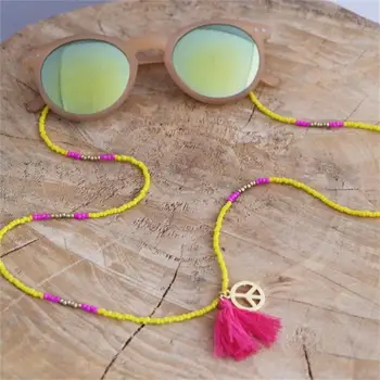

Boho Reading Glasses Glass Bead Chain for Women Tassel Sunglasses Cords Beaded Eyeglass Lanyard Hold Straps Eyewear Retainer