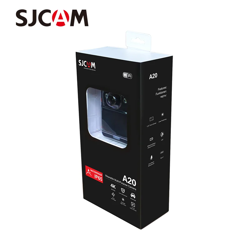 SJCAM A20 Portable Body Wearable Infrared Action Camera 10m LED Night View Gyro Touch 166° Angle Law Enforcement DV Mini Camcord