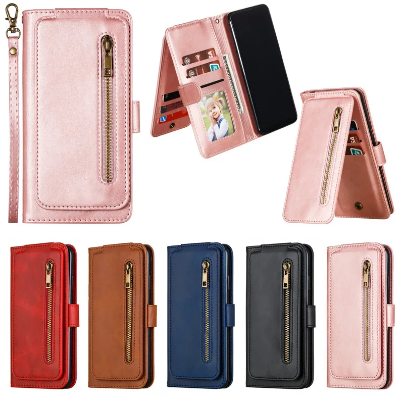 

A50 Case Luxury Leather Nine Card Zipper Wallet Magnetic Flip Phone Case For Samsung Galaxy A10 A20 S A30 A40 A50 A70 Case Cover