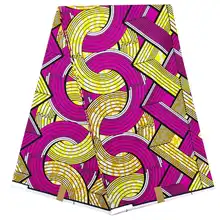 Африканский Воск принты ткань настоящий мягкий хлопок 6 ярдов/шт гарантия Анкара Голландский Настоящий Воск для платья лоскутное шитье 0002