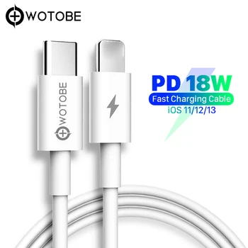 

USB-C PD Power Fast Charging Cable For iPhone 11/11 pro/X/XS/XR/8 iPad For usb lightnin 8 pin Interface PD 18W 9V Quick Cable