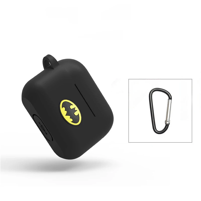 Мультяшный силиконовый чехол для наушников Marvel с Bluetooth для Apple AirPods Pro 3, ультратонкий милый защитный чехол для зарядного устройства - Цвет: Bat Keychain