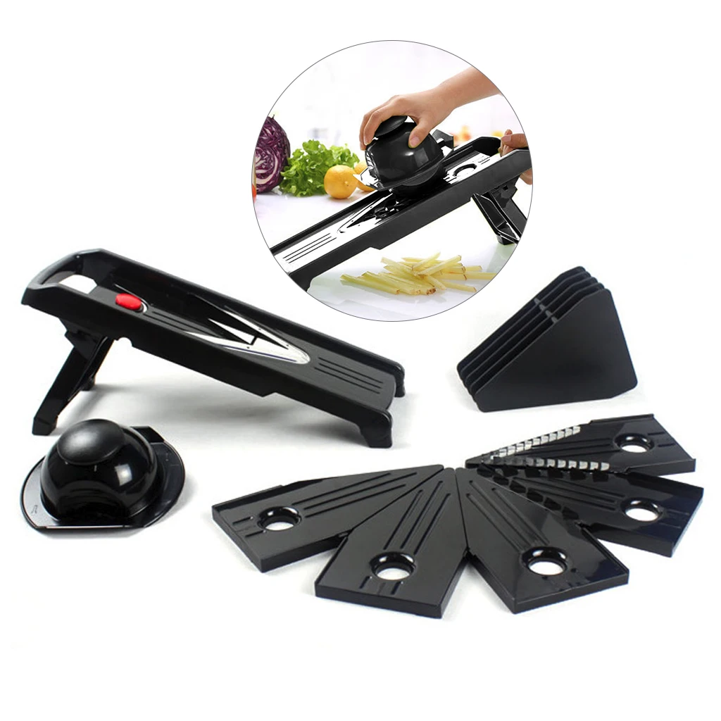 

Multifunctional V-Slicer Planner Cutter Mandoline Slicer Food Chopper Fruit & Vegetable Cutter with 5 Blades kitchen Tool