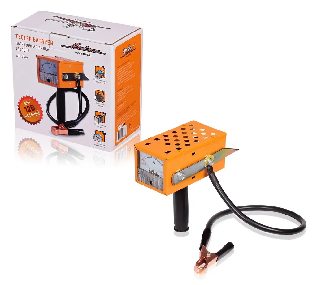 Вилка нагрузочная (Тестер батарей) AIRLINE ABT-12-02 | Автомобили и мотоциклы