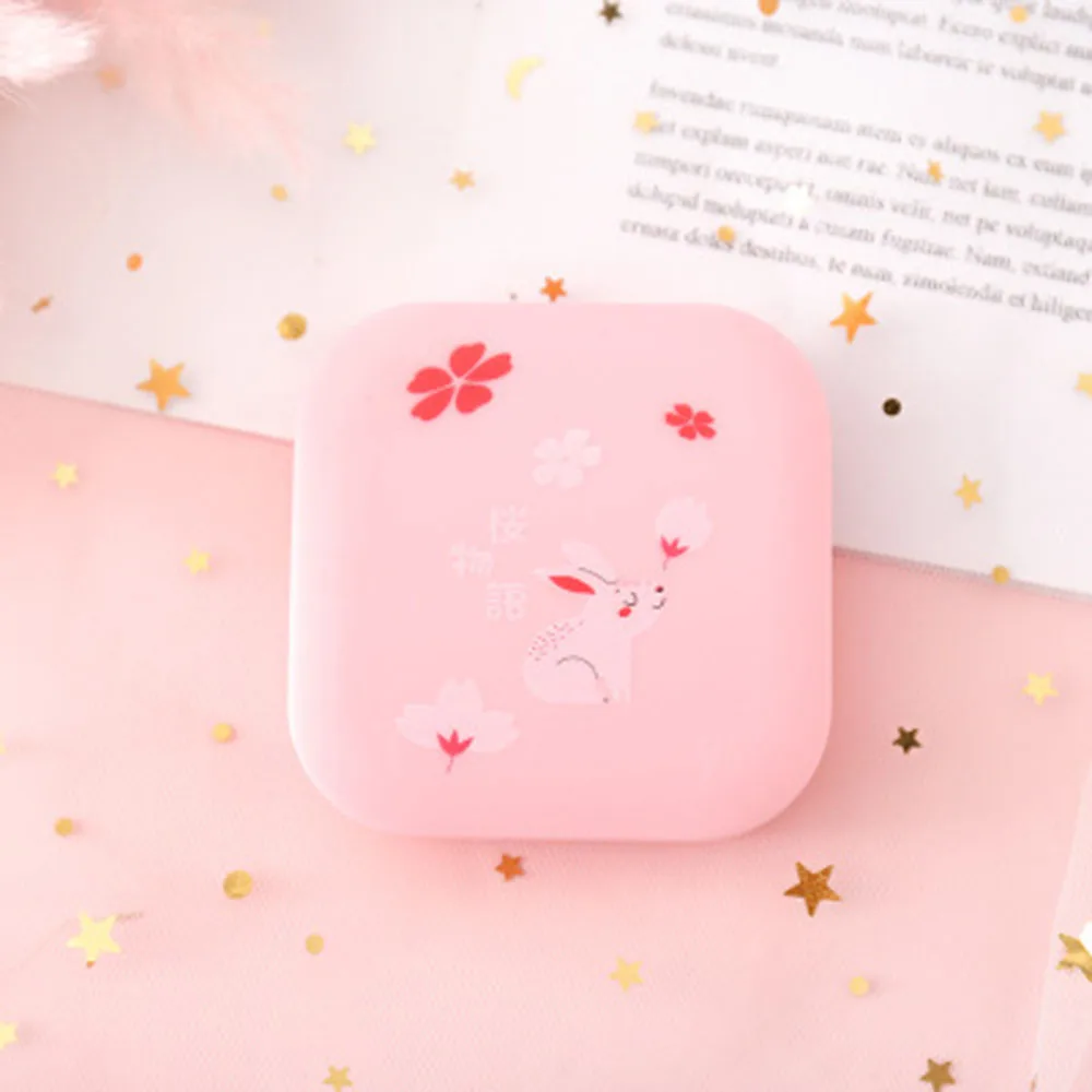 Cartoon CuteNew Portable Contact Lens Kit Case Box Lens Storage Holder Container Complete accessories - Цвет: 1