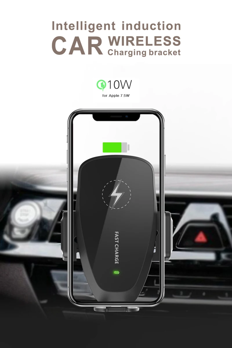 10W Car Wireless Charger for samsung s10 Plus QI Wireless Fast Charger Car Phone Holder for iPhone Xiaomi Huawei Car Charging