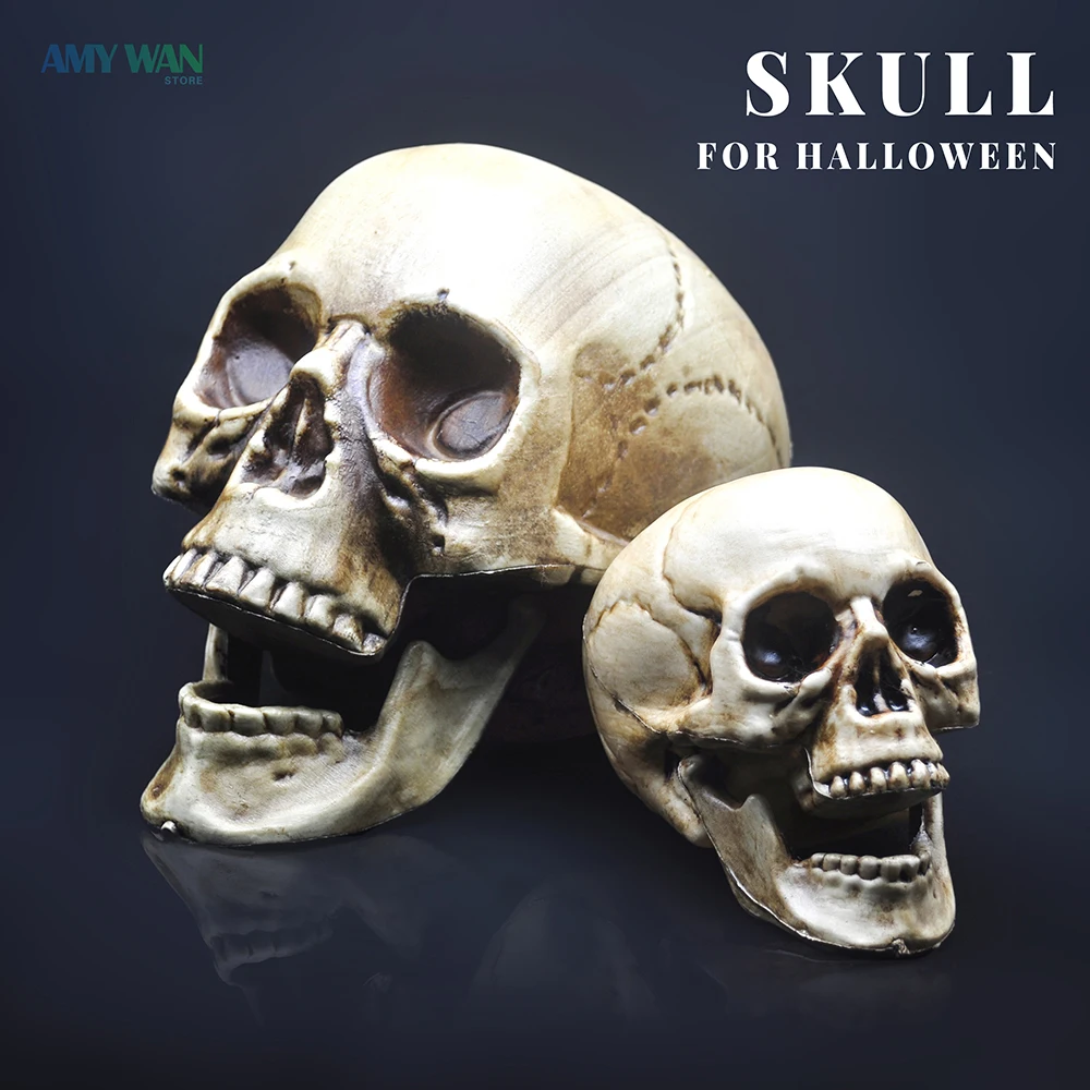 Skull Decor Prop Skeleton Head Plastic 1:1 Model Halloween Style Haunted House  Party Home Decoration Game Supplies High Quality - Party & Holiday Diy  Decorations - AliExpress