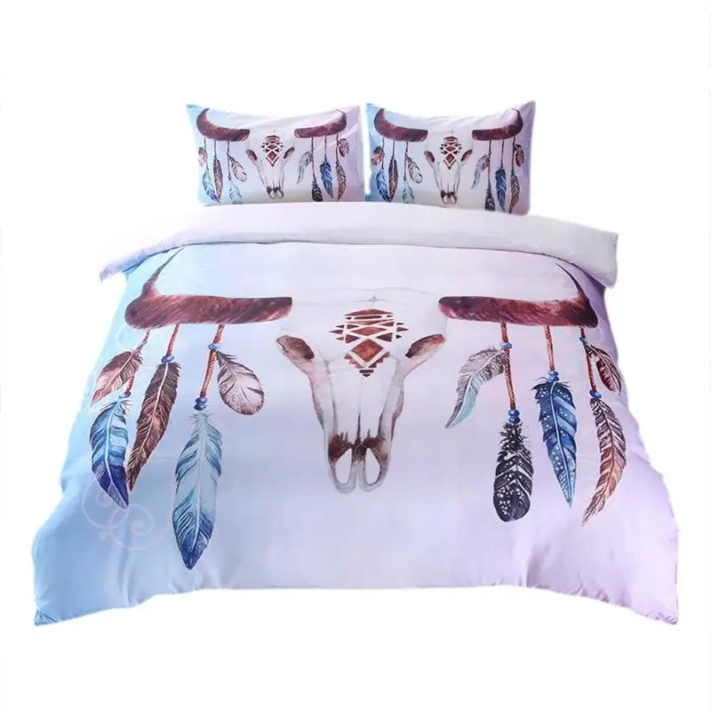 Indian Style 3 шт./компл. Ловец снов с Мягкий хлопок Стёганое одеяло постельного белья с пододеяльником и наволочками с лаконичным дизайном; удобные домашние постельные принадлежности Поставки - Цвет: Indian Style