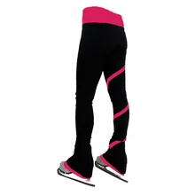 Мягкие устойчивые к истиранию штаны для фигурного катания на открытом воздухе в полоску для тренировок для соревнований, Детские Водонепроницаемые Длинные теплые фланелеты