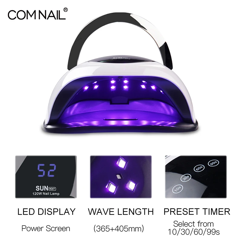  Newest 120W Hight Power Gel Lamp 36 LEDs UV Lamps Fast Curing Nail Dryer With Big Room and Timer Sm
