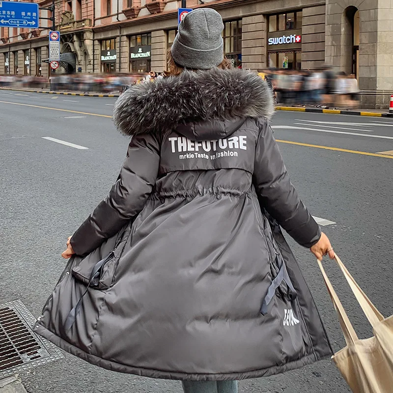 

2019 Autumn And Winter Mid-length down Jacket Cotton-padded Clothes Women's South Korea Dongdaemun Loose-Fit Cotton-padded Cloth