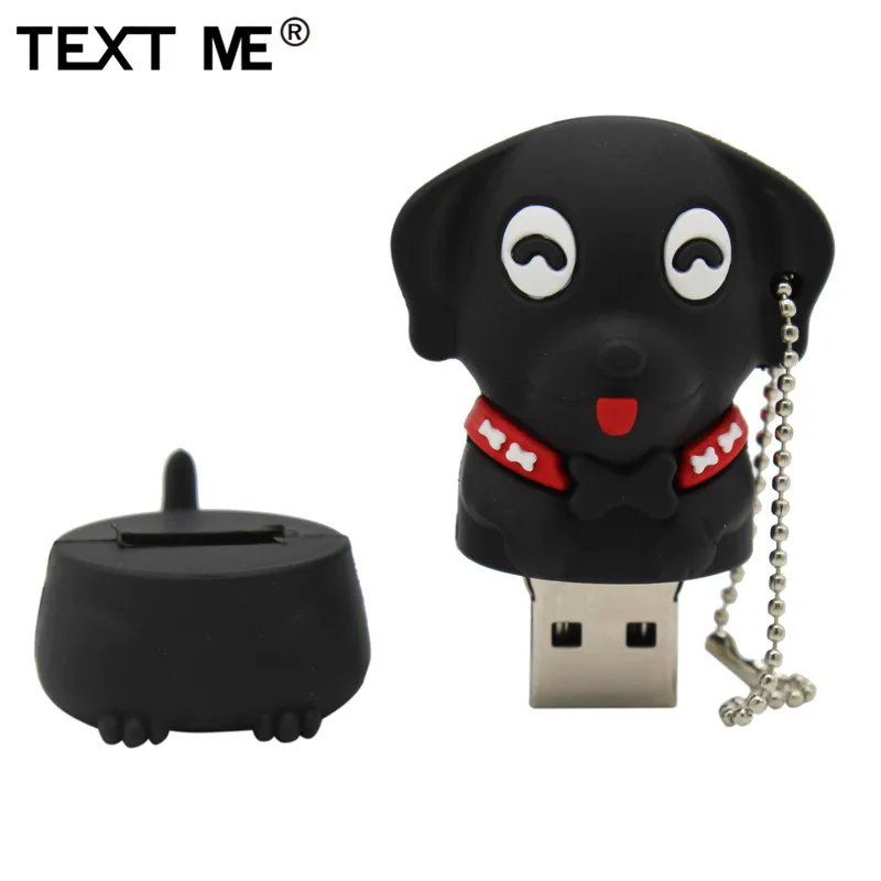 TEXT ME 64 Гб мультфильм Мини собака usb флеш-накопитель usb 2,0 4 ГБ 8 ГБ 16 ГБ 32 ГБ флешка, подарок U диск