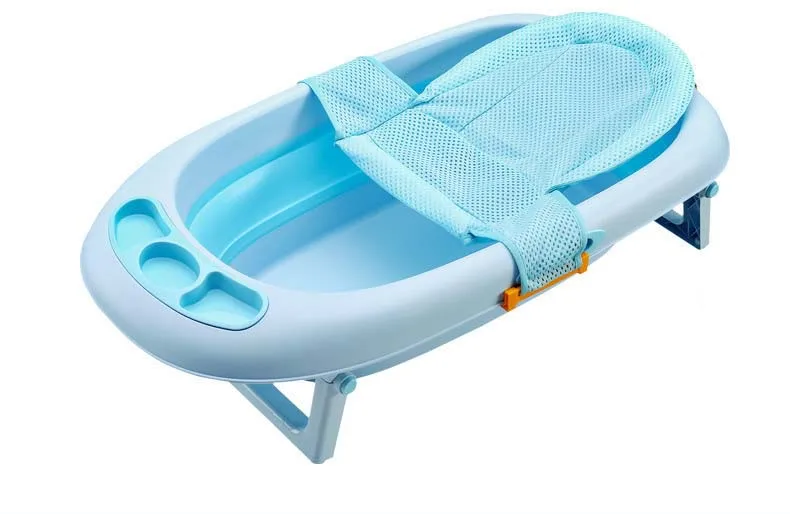 Baby Shower Bath Tub Pad Non-Slip Bathtub Seat Support Mat Newborn Safety Security Bath Support Cushion Foldable Soft Pillow