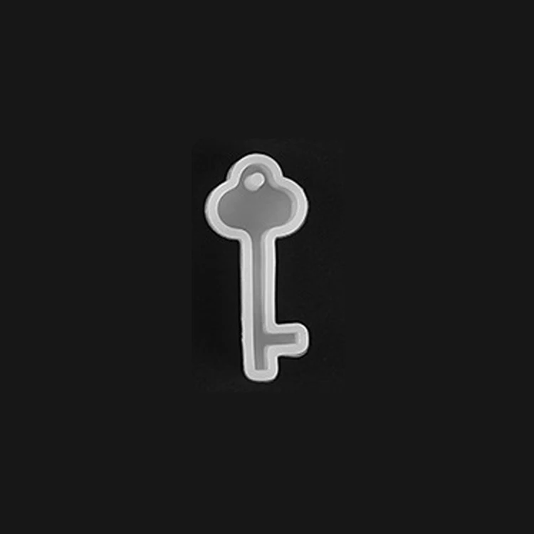 David accessories 10 шт./лот прозрачные силиконовые формы с отверстием смолы Брелоки для ключей блестящие пресс-форм набор инструментов для самостоятельного украшения кулон, 10Yc7668