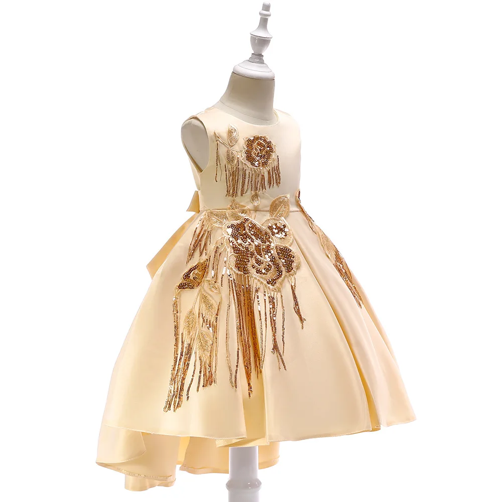2019 импортные товары, Новое Стильное платье принцессы для девочек, платье с кисточками для девочек, детское свадебное платье, платье для