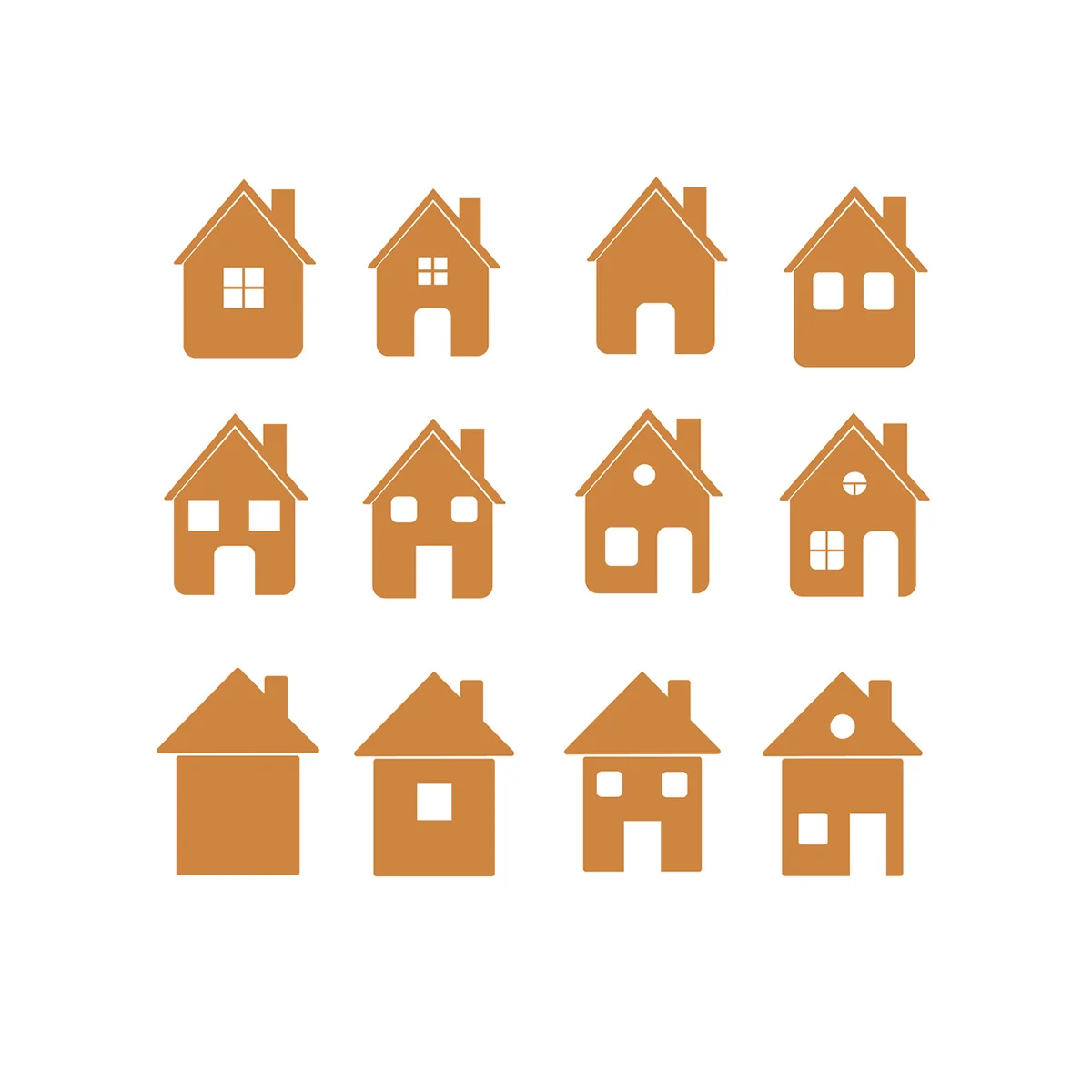 

12pcs Houses Icons Flat Home Metal Craft Dies Cutting For Diy Scrapbooking Paper Stencils New Embossing Dies 2022