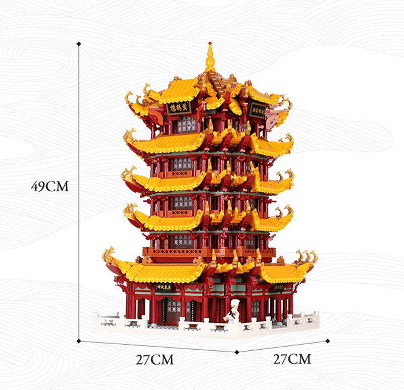 Новинка XingBao 01024 6794 шт в блоках huanghelou набор Чжун Хуа Цзянь Чжу Серия образование строительные блоки кирпичи игрушки модель подарок