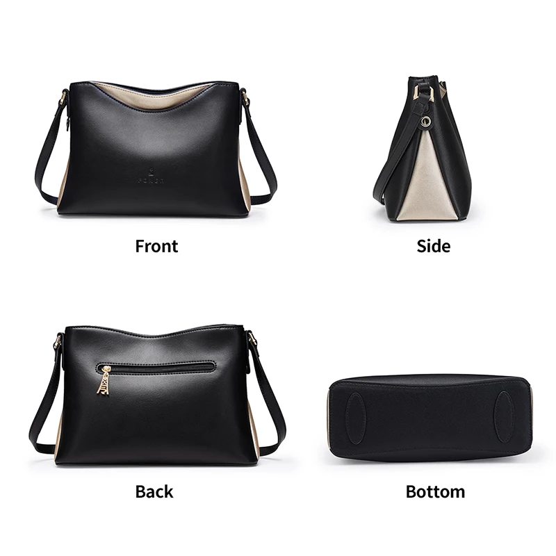 Женская сумка через плечо FOXER черная Кроссбоди из коровьей кожи 2019|bag ladies|women shoulder
