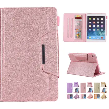 

Smart Wake Case for Apple IPad 10.2 Inch 2019 Release A2198 Stand Protective Tablet Glitter PU Leather Cover with Card Slots