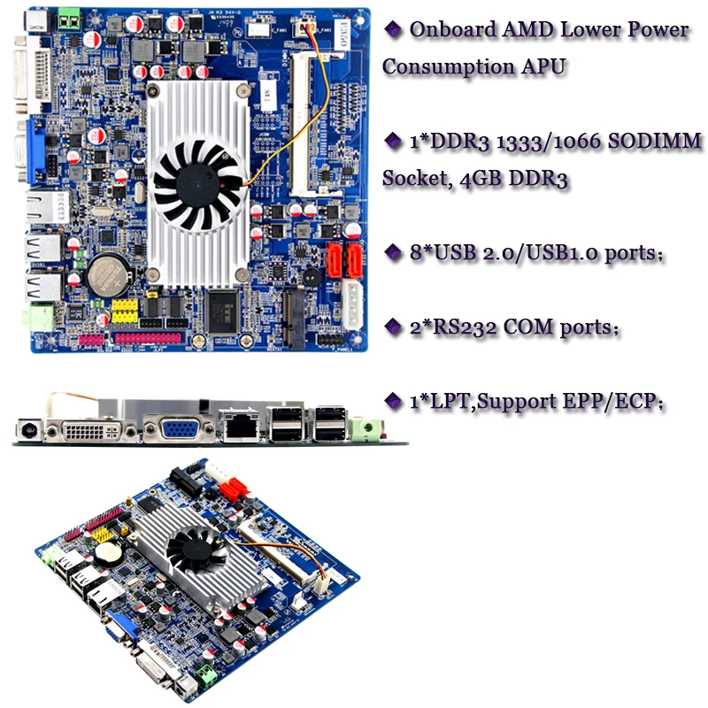 Вентилятор Кулер мини itx материнская плата Hudson AMD E-350 чипсет 4 г ddr3 ram Pfsense сервер брандмауэра