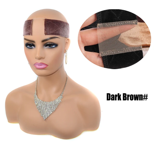 Velvet Lace Wig Grips Headband Comfortable Adjustable Wig Grip Band For Wig Non-slip Hair Accessories 6 Colors Dark Brown