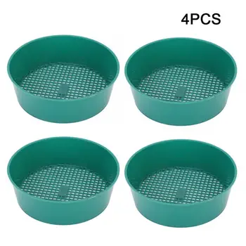 

Filter Sieve 4pcs Plastic Garden Mesh Gardening Sieve Succulent Plants Sand Stone Filter Tool Gardening Mesh Sieve
