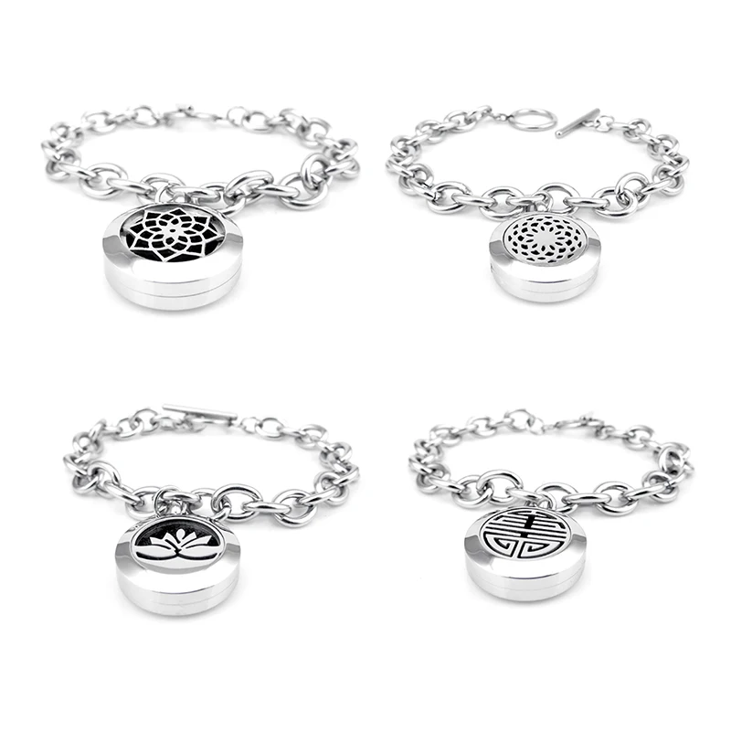 BSH06-4 Essential Oil Diffuser Locket Bracelet