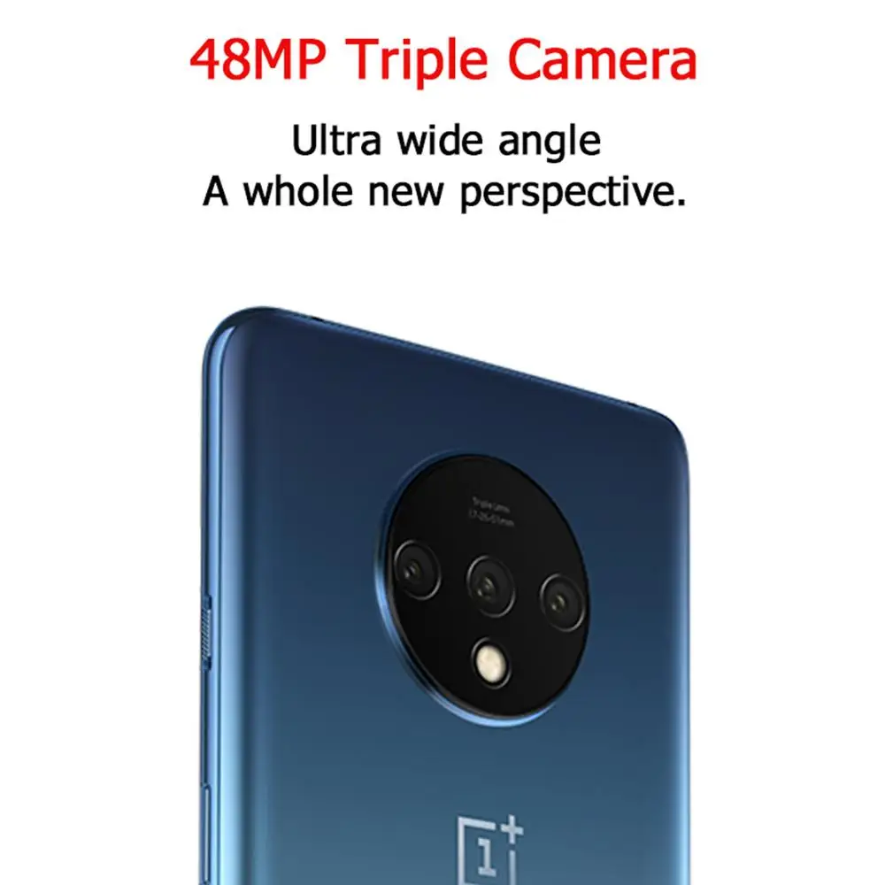  OnePlus 7T Global ROM Smartphone Snapdragon 855 Plus 6.55'' AMOLED Screen 90Hz Fluid Display 48MP T